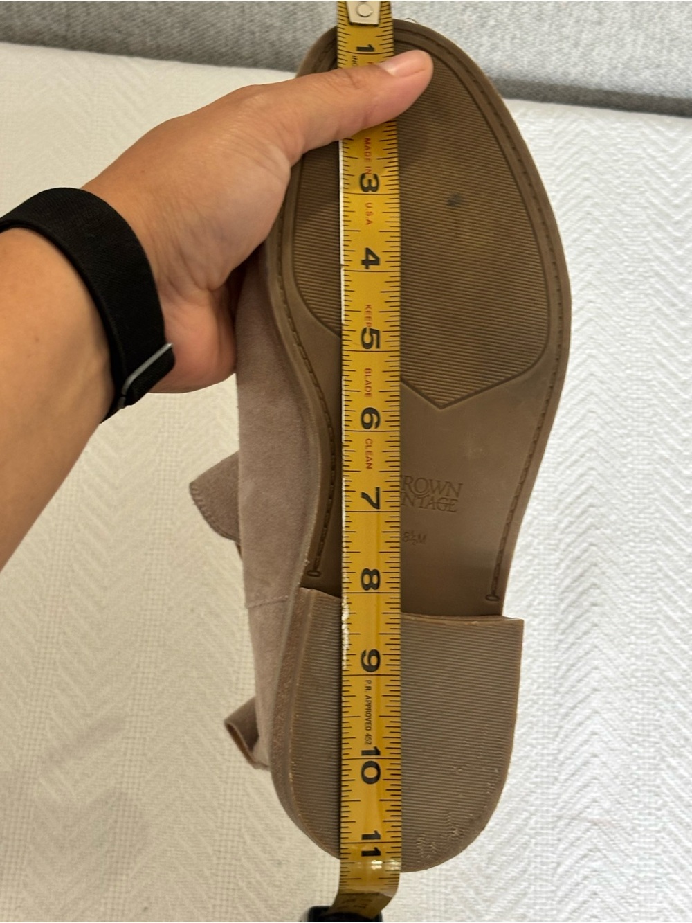 Crown Vintage Taupe Suede Ankle Booties - Side Zip - Picture 7 of 10